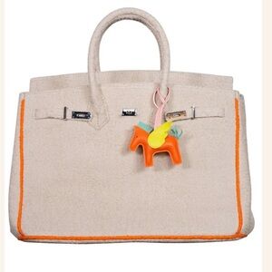 Terry Cloth Bags Khaki Orange - Large